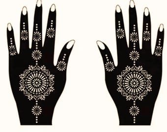 Henna stencils , Stencil for Henna , Mehndi Stencils , Henna tattoo stencils , Mandela henna design
