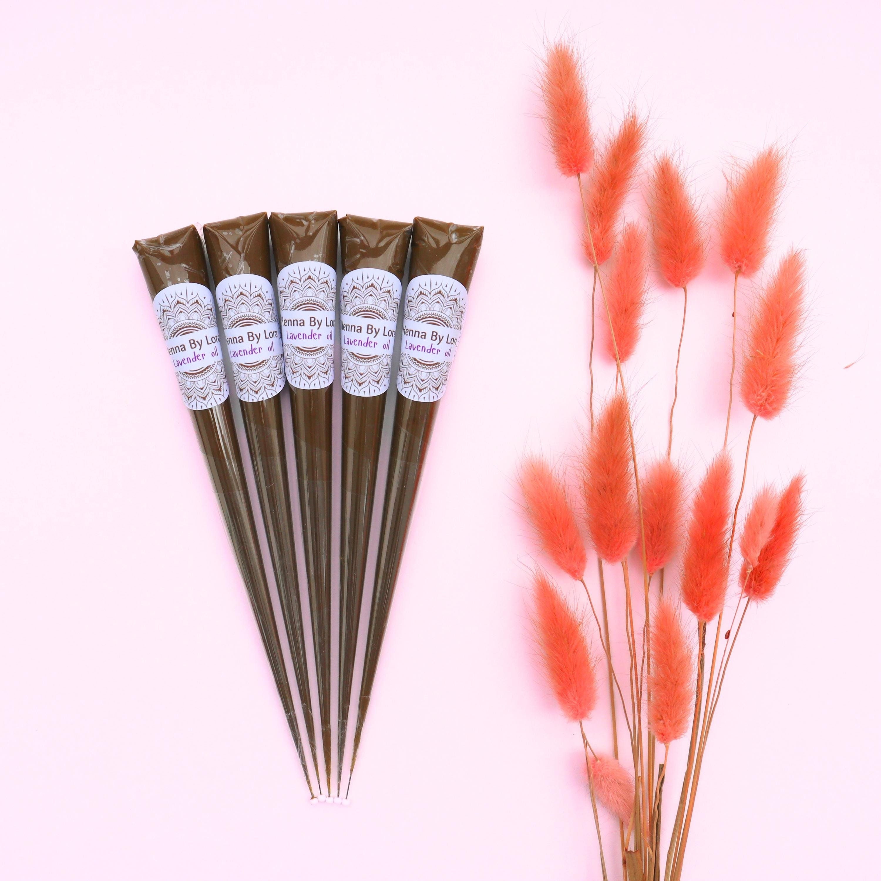 Organic Henna Cones , Natural Homemade Henna Cones , Deep Red Stain henna , Natural henna , Lavender oil henna cones
