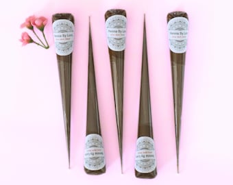 Organic Hengua Cones  , Deep Red black Stain hengua , Natural henna and jagua mix , henna cones , henna tattoo