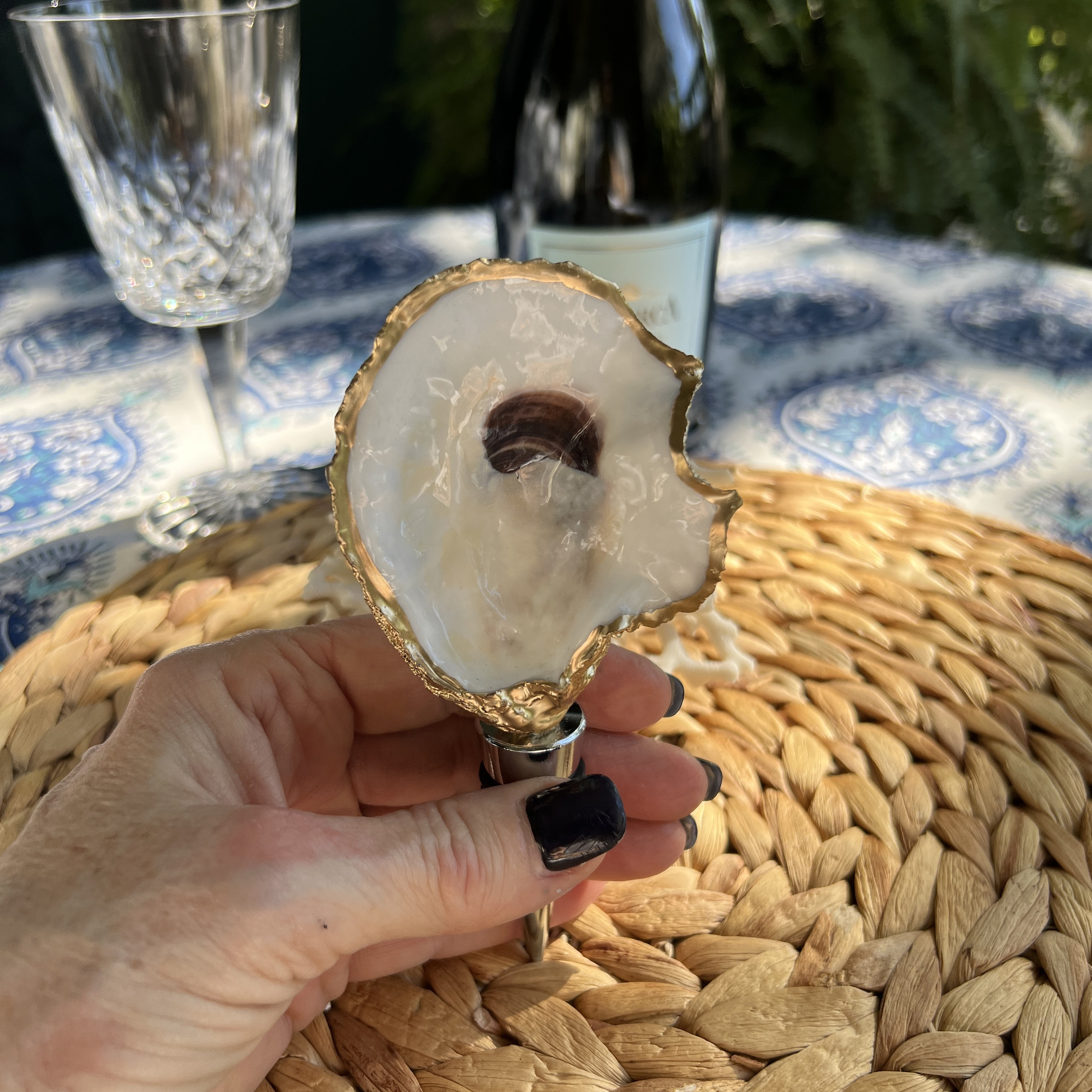 Oyster Shell Wine Stopper Shell Bottle Stopper Coastal Etsy