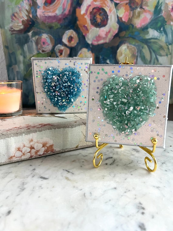 Crushed glass with resin : r/crafts