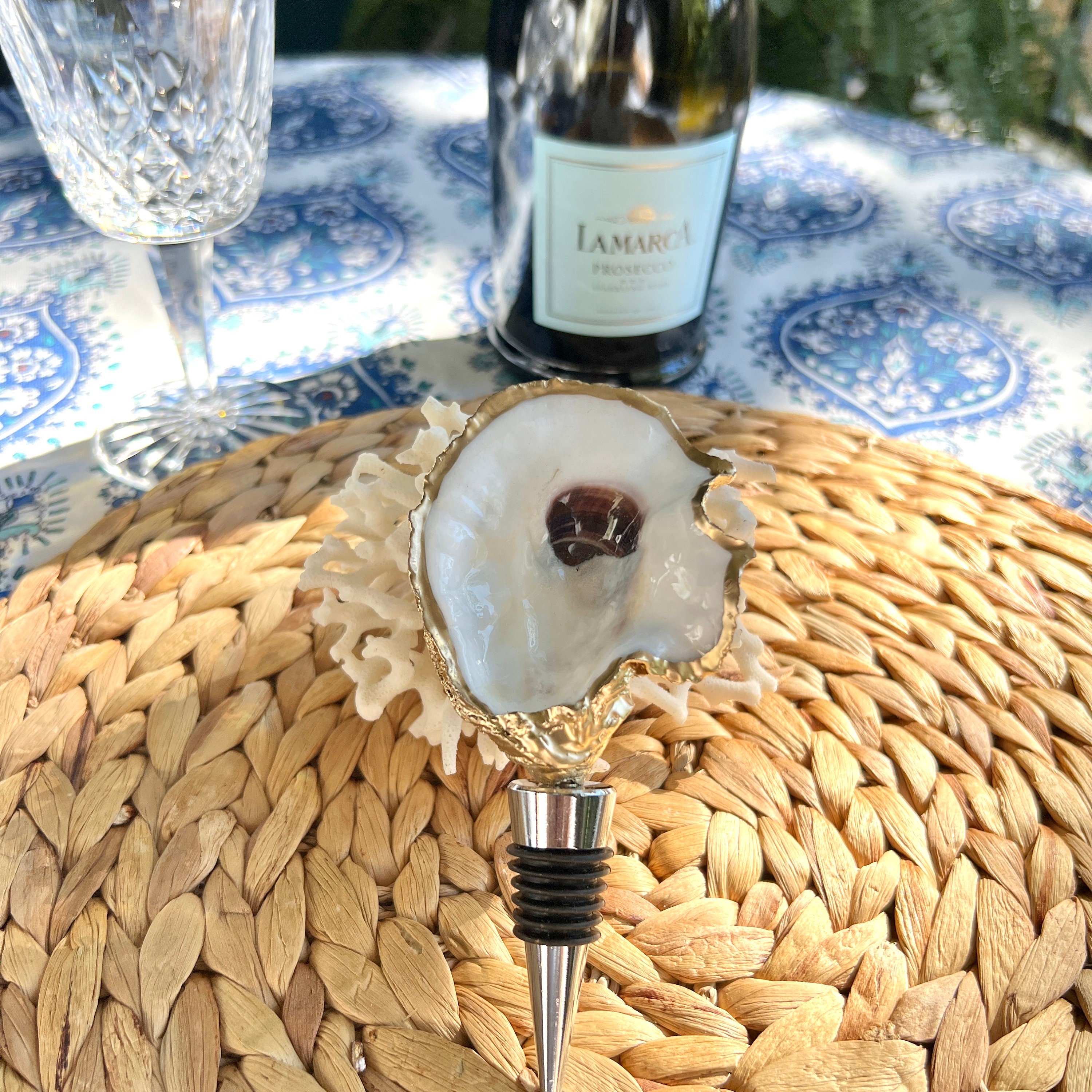 Oyster Shell Wine Stopper Shell Bottle Stopper Coastal Etsy