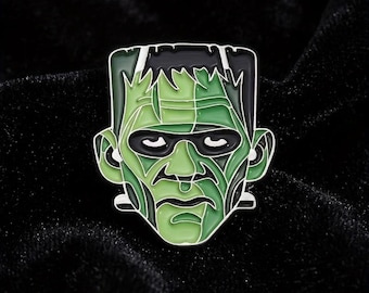 Frankenstein's Monster Pin, Halloween Classic Monster Fashion Accessory