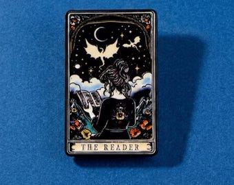 The Reader - Tarot Card Style Pin, Mystical Spiritual Fashion Accessory