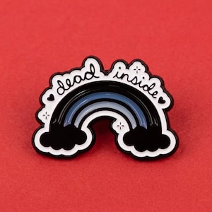 Dead Inside Pin, Dark Humor Fashion Accessory