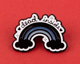Dead Inside Pin, Dark Humor Fashion Accessory
