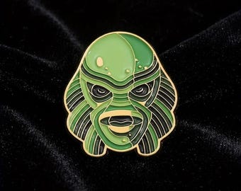 Creature From the Black Lagoon Pin, Classic Monster Halloween Fashion Accessory