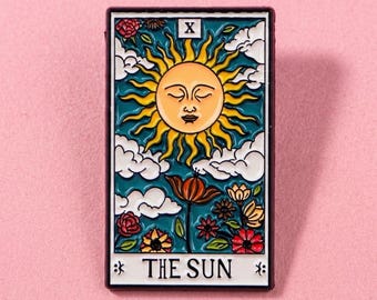 The Sun - Tarot Card Pin, Mystical Spiritual Fashion Accessory