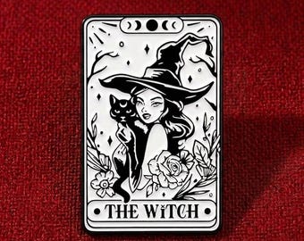 The Witch - Tarot Card Style Pin, Mystical Spiritual Fashion Accessory