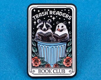 Trash Readers Book Club Pin, Funny Book Lover Accessory