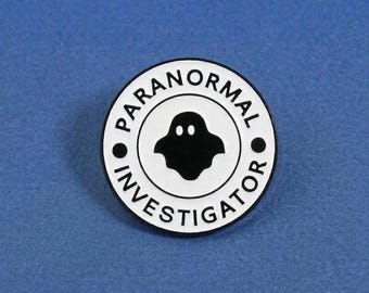 Paranormal Investigator Pin, Halloween Ghost Badge Accessory