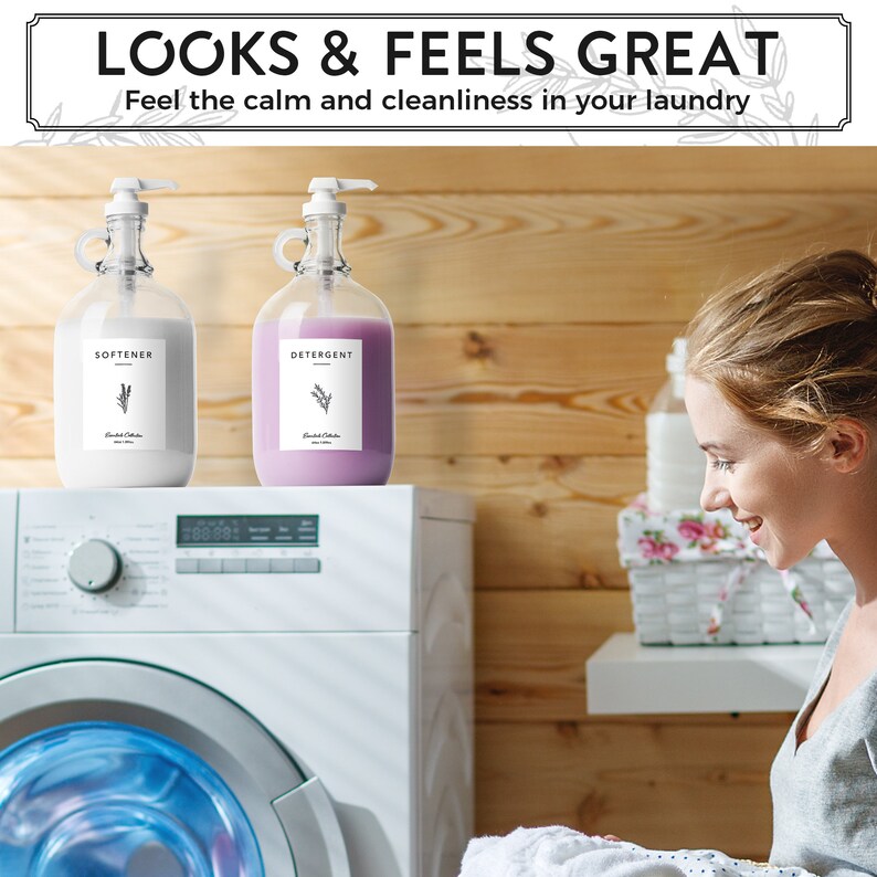 Glass Liquid Laundry Detergent Dispenser 2 Half Gallon Etsy