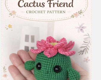 Cactus Friend Crochet Pattern PDF, Cute Flower Cactus Amigurumi, Succulent Crochet Pattern, Easy Beginner Crochet Tutorial
