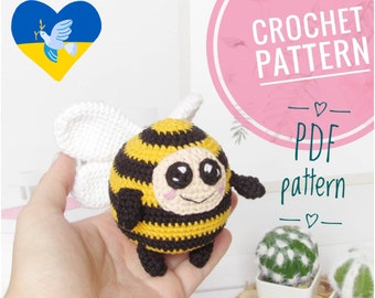 Crochet bee, amigurumi crochet pattern, cute crochet pattern
