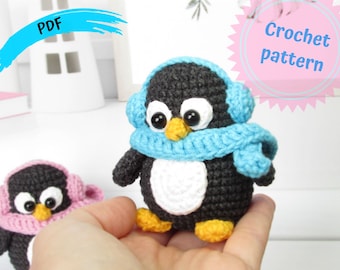 Penguin crochet pattern, easy crochet bird pattern