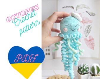 Сrochet octopus, Easy crochet pattern, digital download