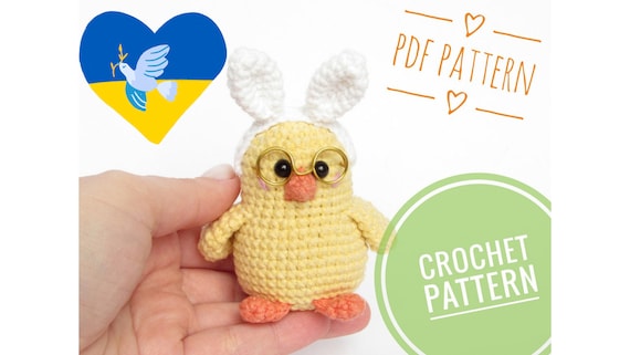 Easter amigurumi crochet pattern, easy crochet bird pattern