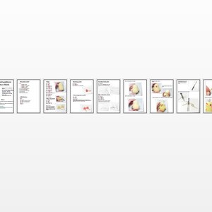 May include: A crochet pattern for making an Easter chick. The pattern includes instructions and photos showing how to make the chick. The finished chick is yellow with a pink beak and feet. It is wearing a pair of glasses.