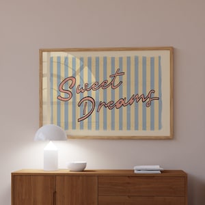 Poster Fais de beaux rêves, art mural tendance, décoration d'appartement, art mural rétro, décoration de chambre coquette, art mural rose, décoration de chambre de l'an 2000, art mural rétro