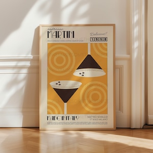Póster de espresso martini, póster de cocina, impresión de cocina, póster de cóctel, decoración de cocina moderna, póster de exposición, arte de pared retro, decoración del hogar