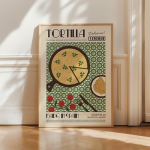 Tortilla Print, Kitchen Art, Kitchen Poster, Kitchen Print, Food Art, Food Poster, Food Print, Spain Poster