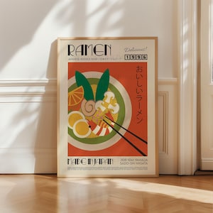 Ramen Kitchen Wall Art Print | Japanese Food Poster | Foodie Gift | Noodle Wall Art | Restaurant & Kitchen Decor