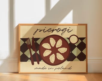 Pierogi Kitchen Wall Art Print | Culinary Poster | Modern Kitchen Decor