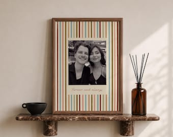 Personalised Photo Print | Custom Couples Gift | Retro Photo Booth Print | Anniversary Gift