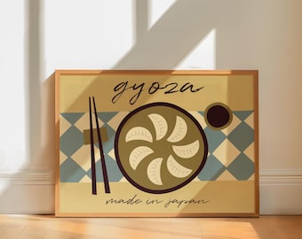 Gyoza Kitchen Wall Art Print | Culinary Poster | Modern Kitchen Decor