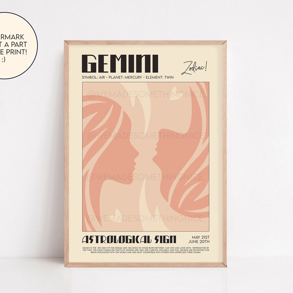 Gemini Art - Etsy