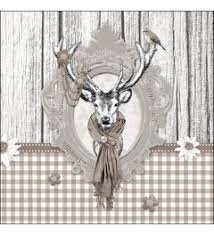 Brown Stag Paper Napkins x 4 Decoupage Crafts