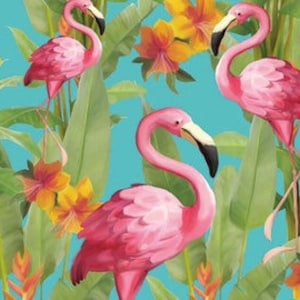 Paper Napkin x 4 for decoupage and crafts Pink Flamingo