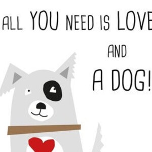 Guardanapos de papel x 4 para decoupage e artesanato Love your Dog