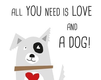 Paper Napkin x 4 for decoupage and crafts Love your Dog