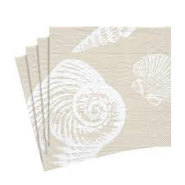 4 x Paper Napkins for Decoupage 33cm scrapbooking collage mix media cream shell