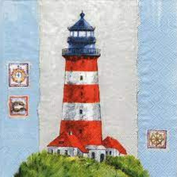Lighthouse Napkins Etsy
