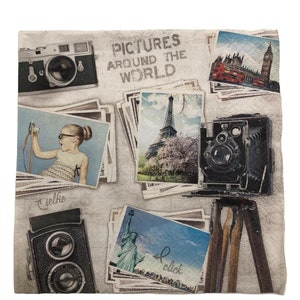 Papierserviette x 4 für Decoupage und Bastelfotografie