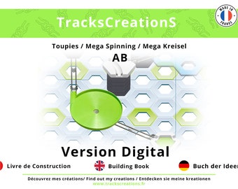 Livre de Construction (Piste A et B) A télécharger pour les éléments Mega Toupies simple entrée compatible Gravitrax