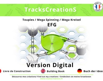 Bouwinstructies (spoor E/F en G) te downloaden voor Mega Top drievoudige Gravitrax-compatibele elementen uit de webshop.