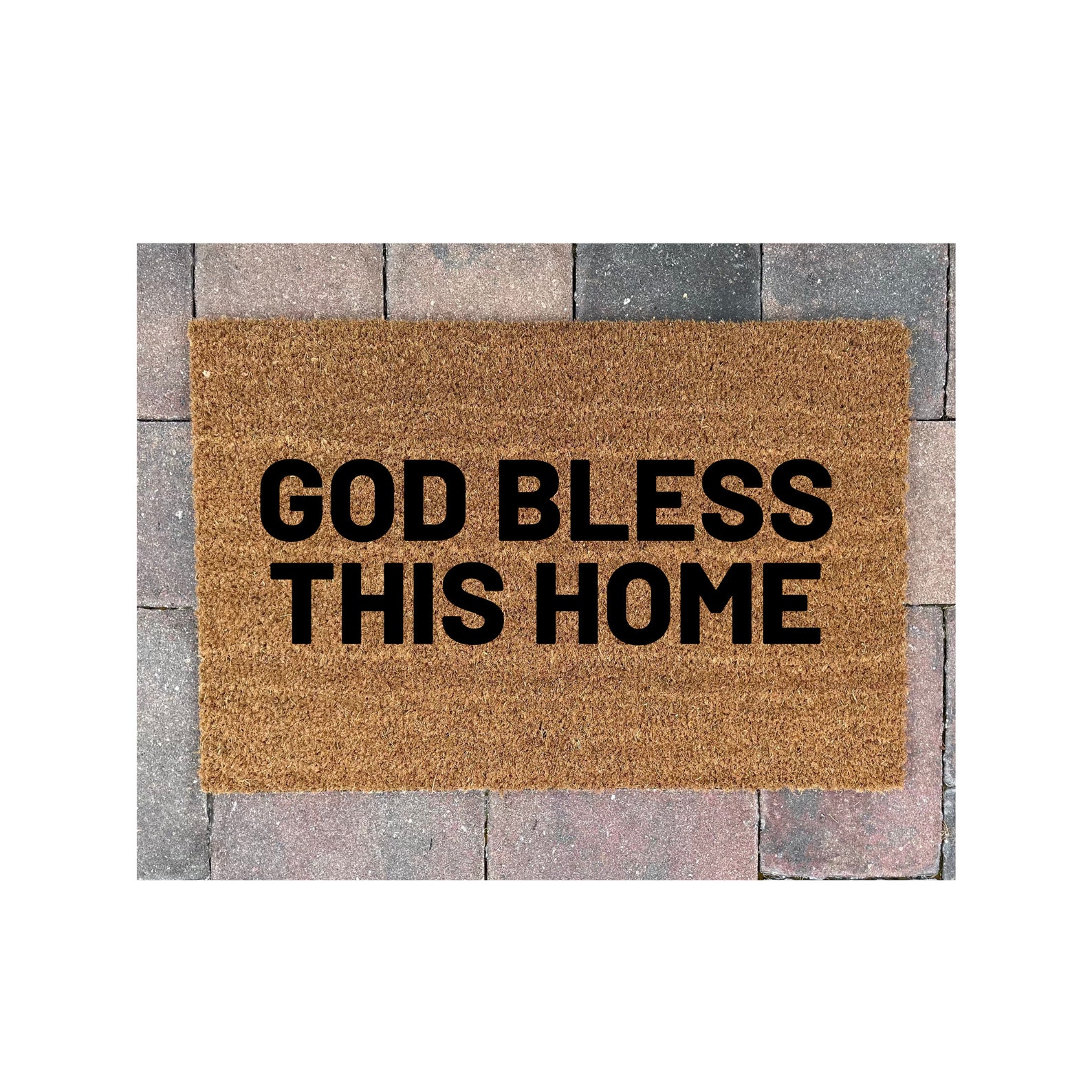 Christian Doormat God bless this house Doormat God bless Etsy