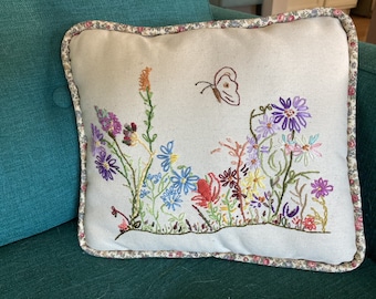 Hand Embroidered Pillow