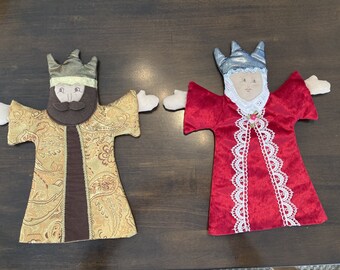 Hand Made "Royal" Glove Puppets