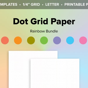 dot grid paper printable letter size pdf bundle 10 pack etsy