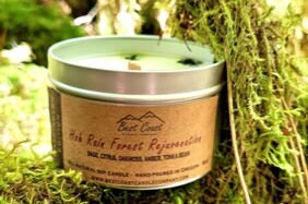 Soy Candle - Olympic National Park - Hoh Rainforest - Washington - West Coast - wooden wick - Hand poured - gifts - travel - candles - PNW