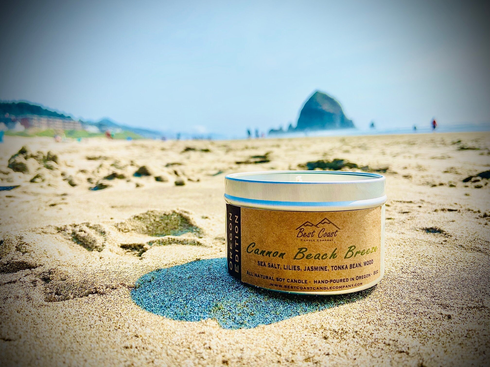 Soy Candle - Cannon Beach -  Scented Soy Candle- PNW- Hand poured- beaches - Oregon - gift- container candle- travel- Made in Oregon- Candle