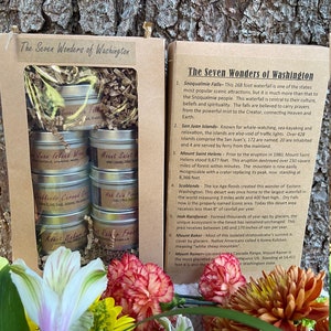 Washington Gift Set - PNW - Soy Candles - Hoh Rainforest - Snoqualmie Falls - San Juan - Mt St. Helen -  Scablands - Mt. Baker - Mt Rainer