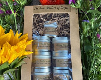 Oregon Gift Set - Made in Oregon - Soy Candles - Cannon Beach - Multnomah Falls - Painted Hills - Mount Hood -  Smith Rock - Crater Lake