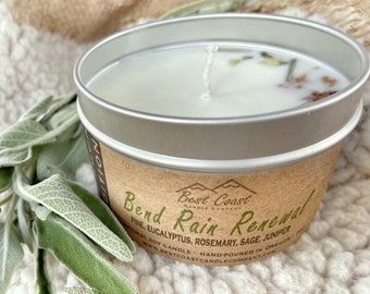 Oregon - Soy Candle - Scented Soy Candle- PNW- Hand poured- Bend - gift- container candle- travel- Made in Oregon- Candles -wooden wick