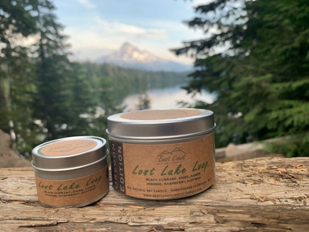 Oregon Soy Candle Scented Candle PNW Hand Poured Lost Lake Gift