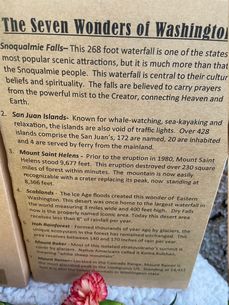 Washington Presentset - PNW - Sojaljus - Hoh Rainforest - Snoqualmie Falls - San Juan - Mount St. Helen - Scablands - Mount Baker - Mount Rainer bild 3
